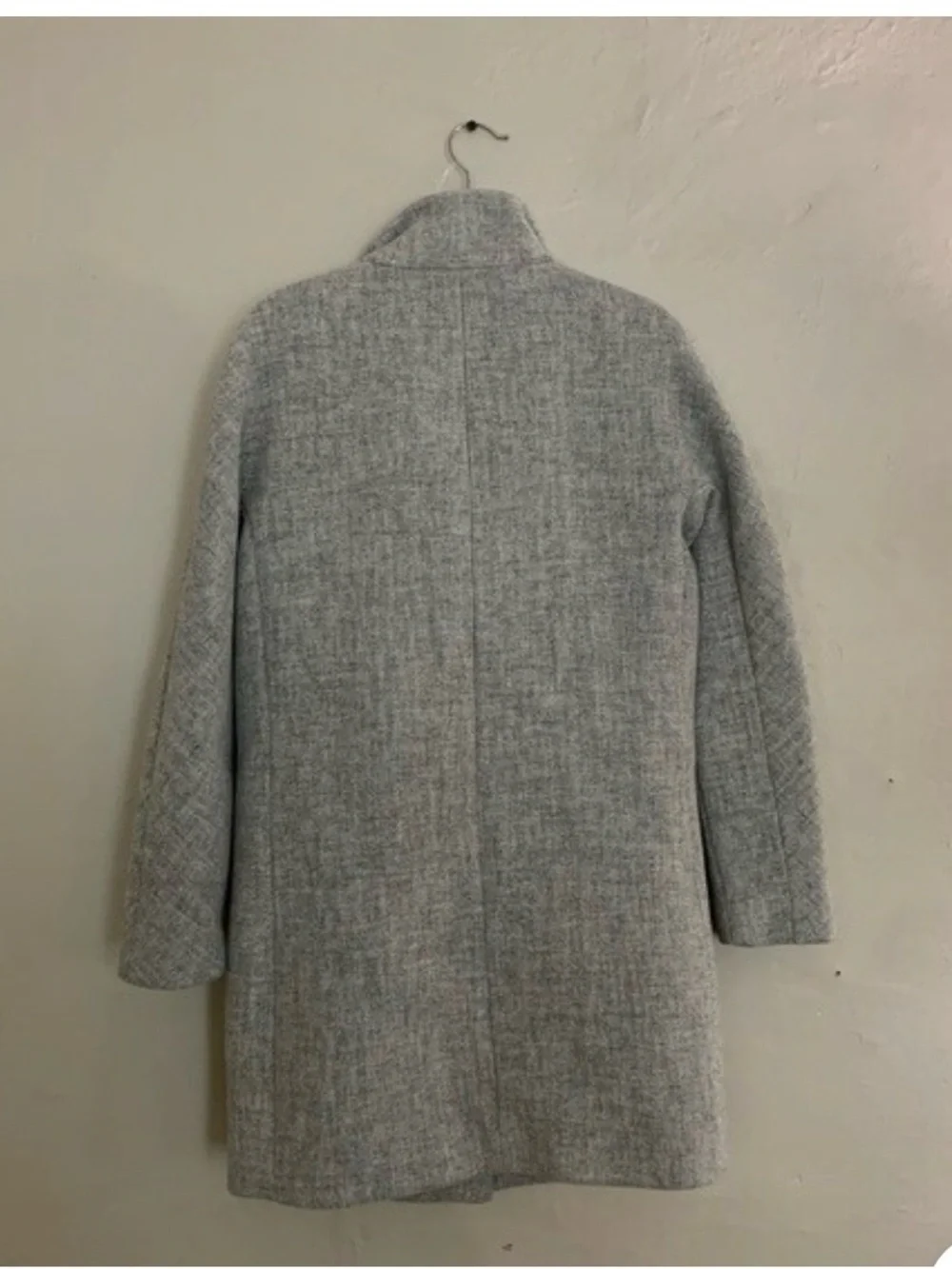 J. Crew Light Gray Stand-Collar Coat